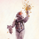 Illustration for article titled Science Bridges Life and Death in This Stunning Astronaut Art